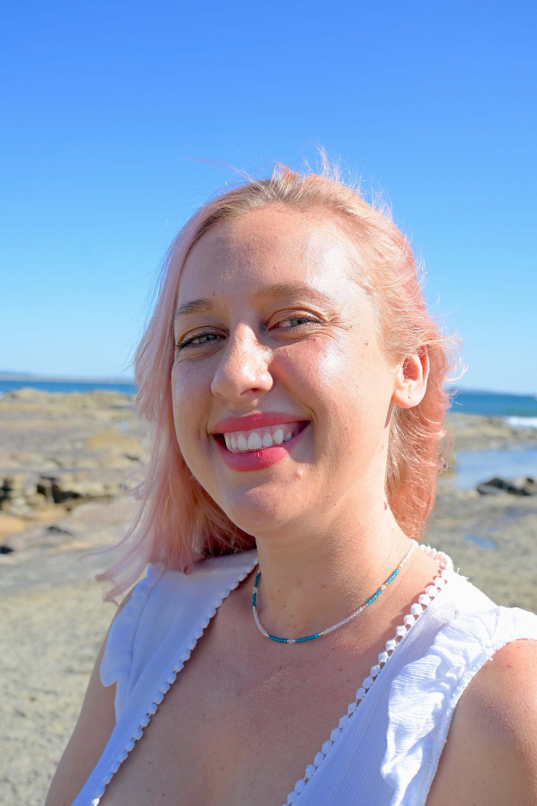 One Of A Kind Atlantis Apatite & Moonstone Gold Necklace