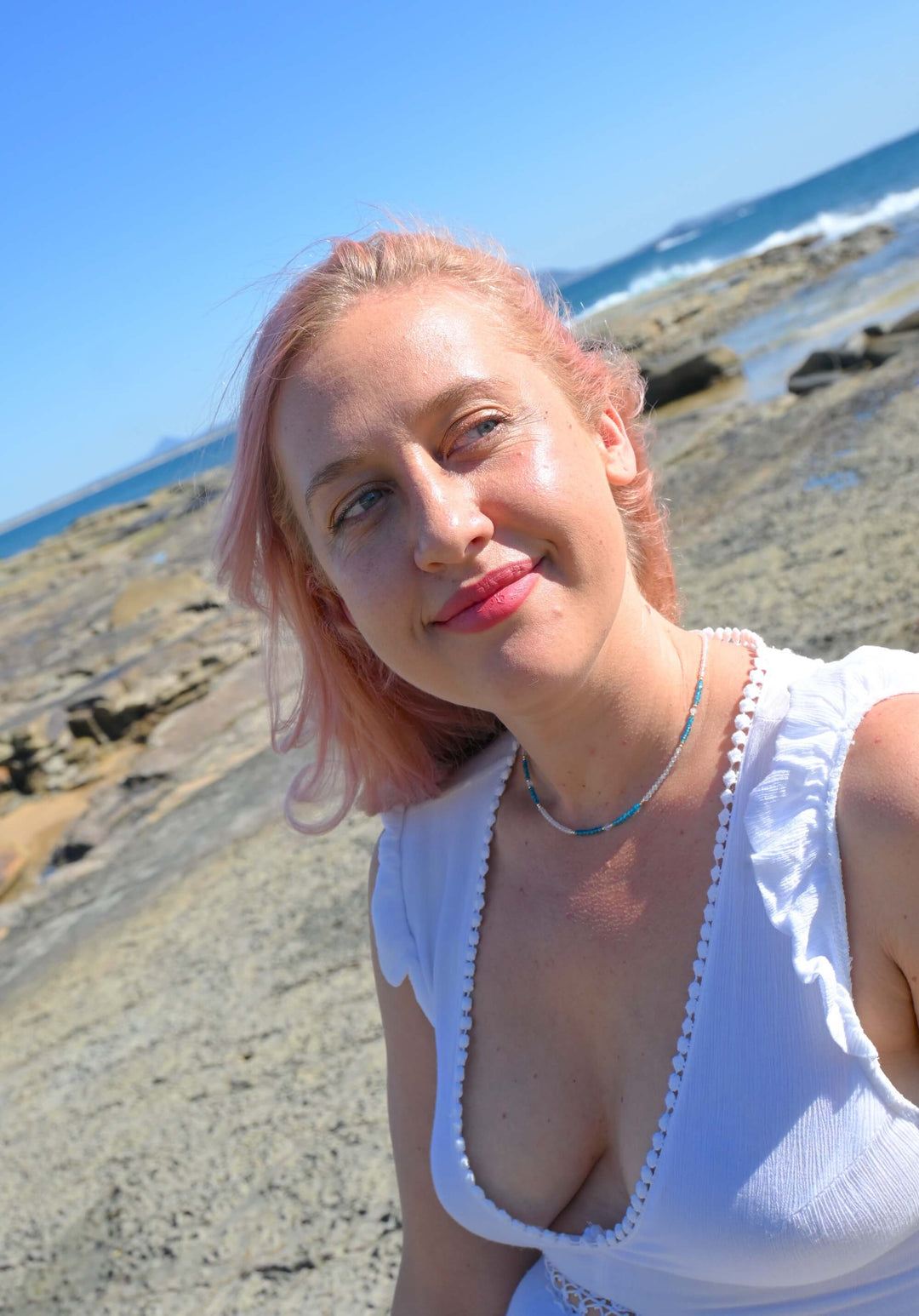 One Of A Kind Atlantis Apatite & Moonstone Gold Necklace