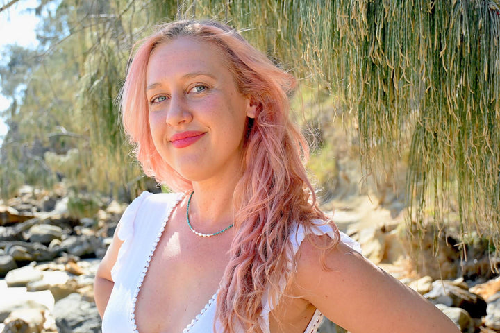 Turquoise and Pearl One Of A Kind Necklace