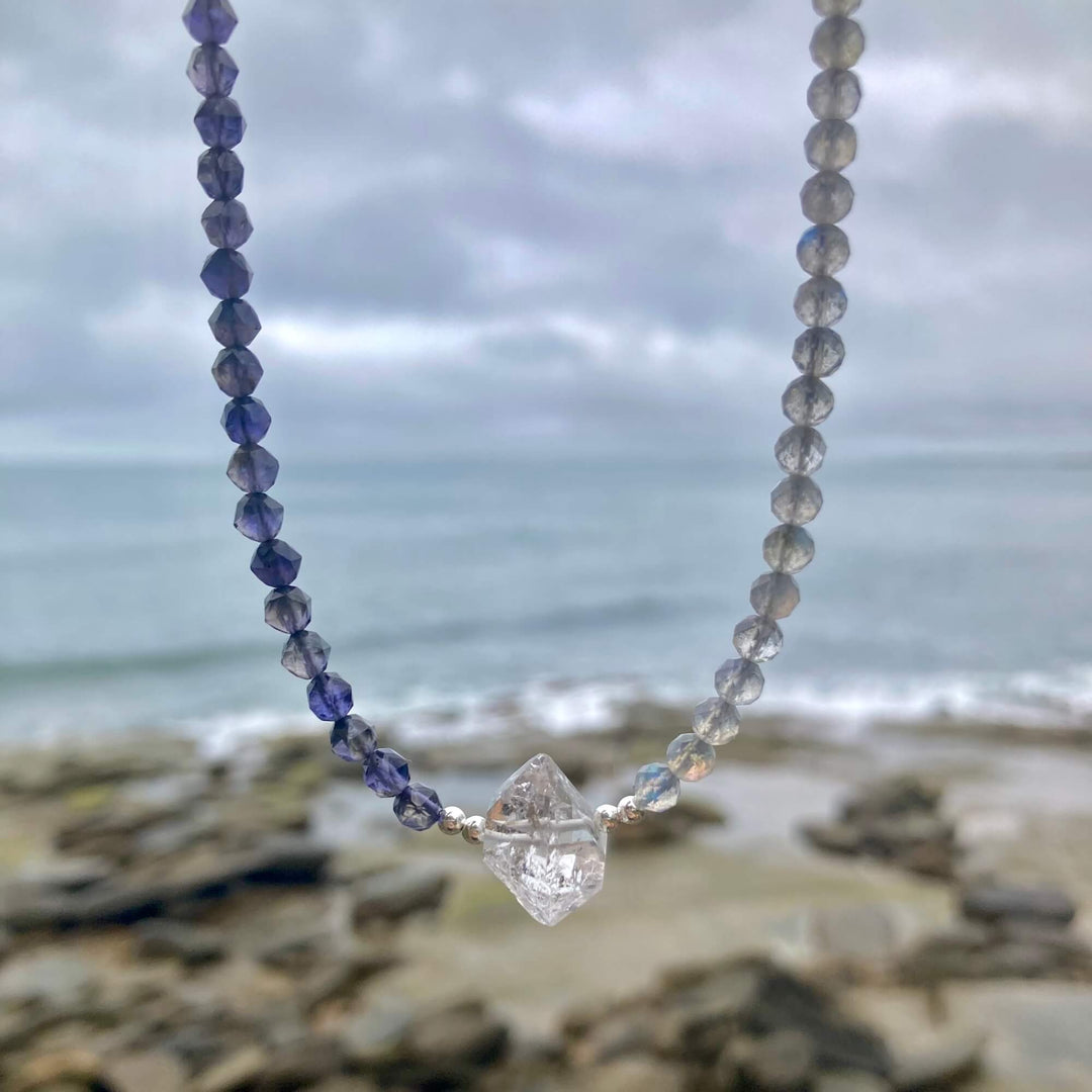 Made Of Magic Herkimer Diamond, Iolite & Labradorite Necklace