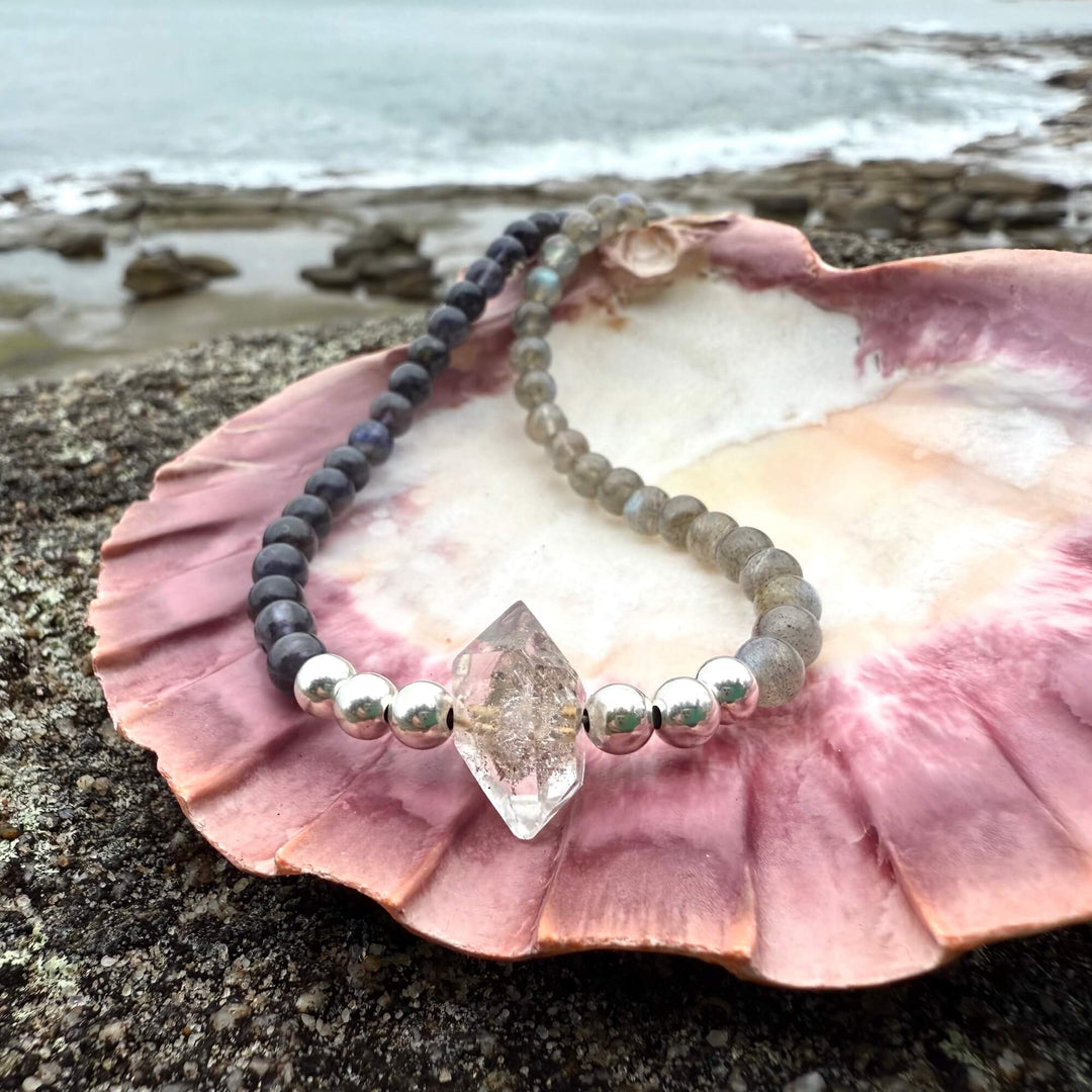 Made Of Magic Herkimer Diamond, Iolite & Labradorite Necklace