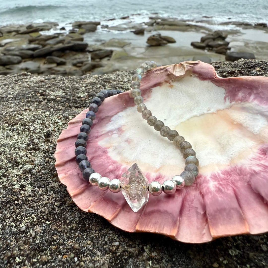 Made Of Magic Herkimer Diamond, Iolite & Labradorite Necklace
