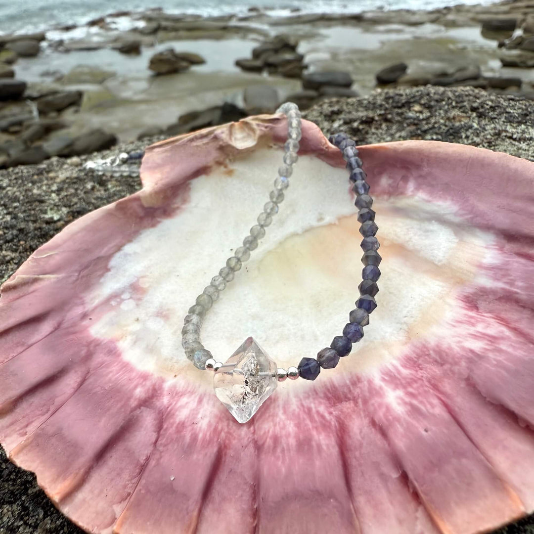 Made Of Magic Herkimer Diamond, Iolite & Labradorite Necklace