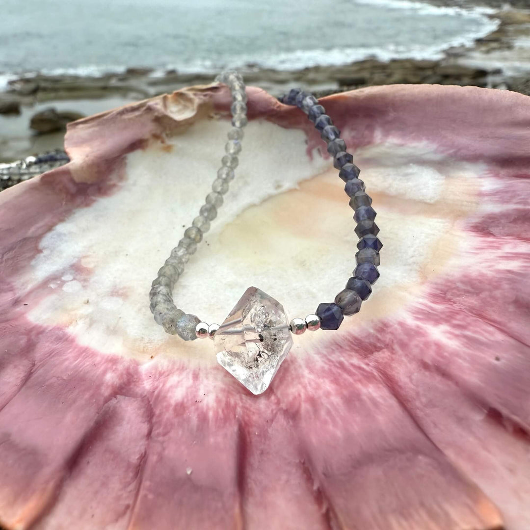 Made Of Magic Herkimer Diamond, Iolite & Labradorite Necklace