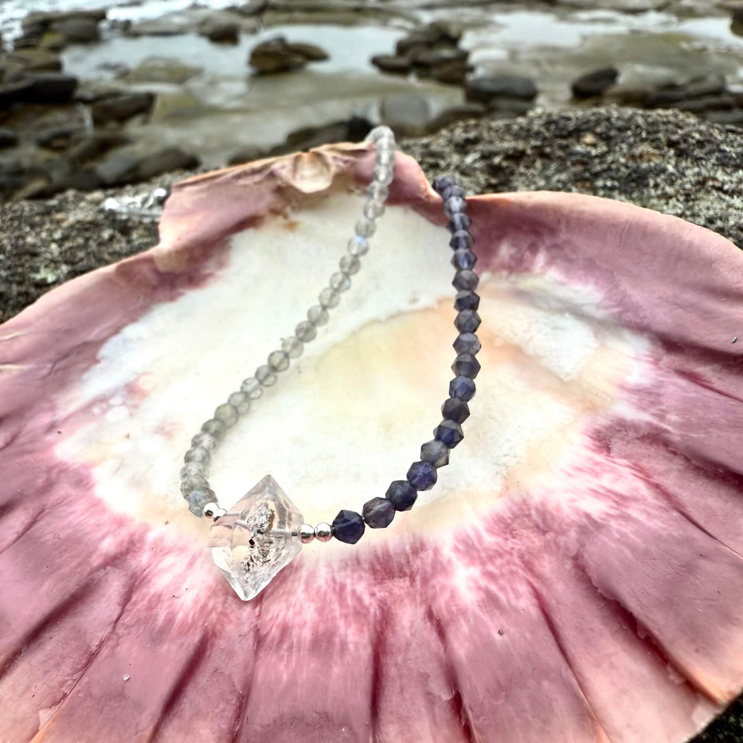 Made Of Magic Herkimer Diamond, Iolite & Labradorite Necklace