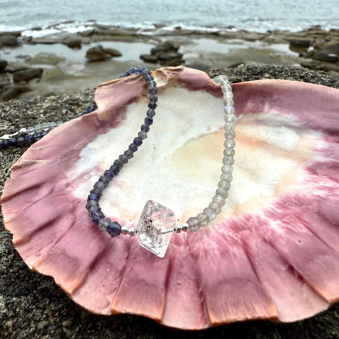 Made Of Magic Herkimer Diamond, Iolite & Labradorite Necklace