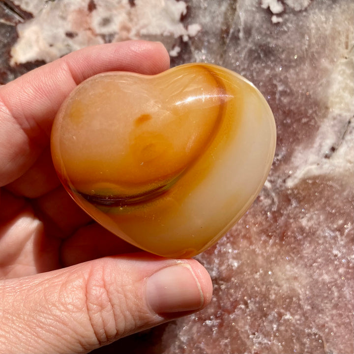 Carnelian Crystal Heart