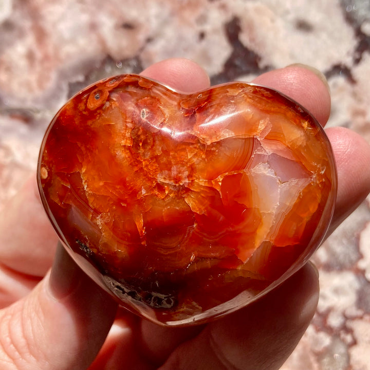 Carnelian Crystal Heart