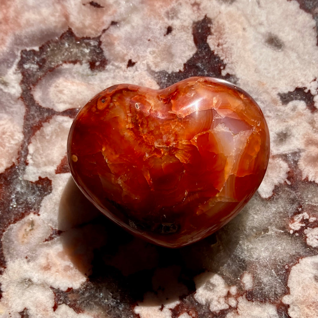 Carnelian Crystal Heart