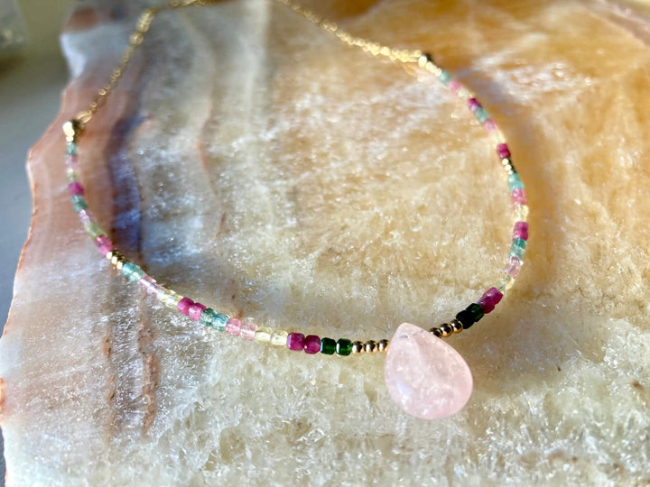 Light Of Aloha Morganite & Watermelon Tourmaline Necklace