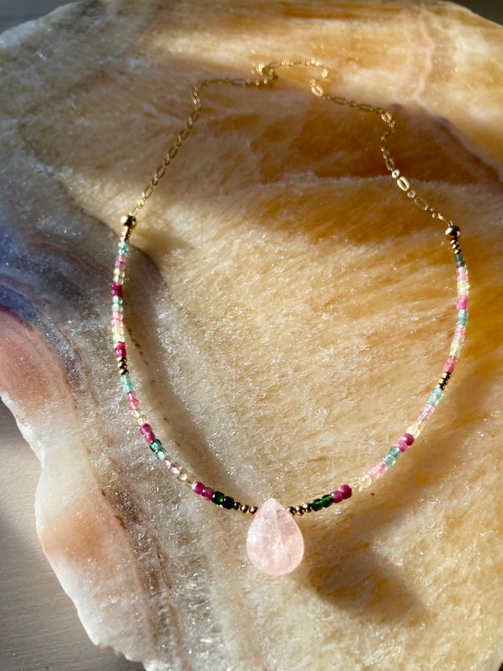 Light Of Aloha Morganite & Watermelon Tourmaline Necklace