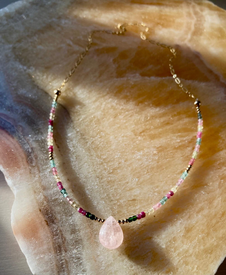 Light Of Aloha Morganite & Watermelon Tourmaline Necklace