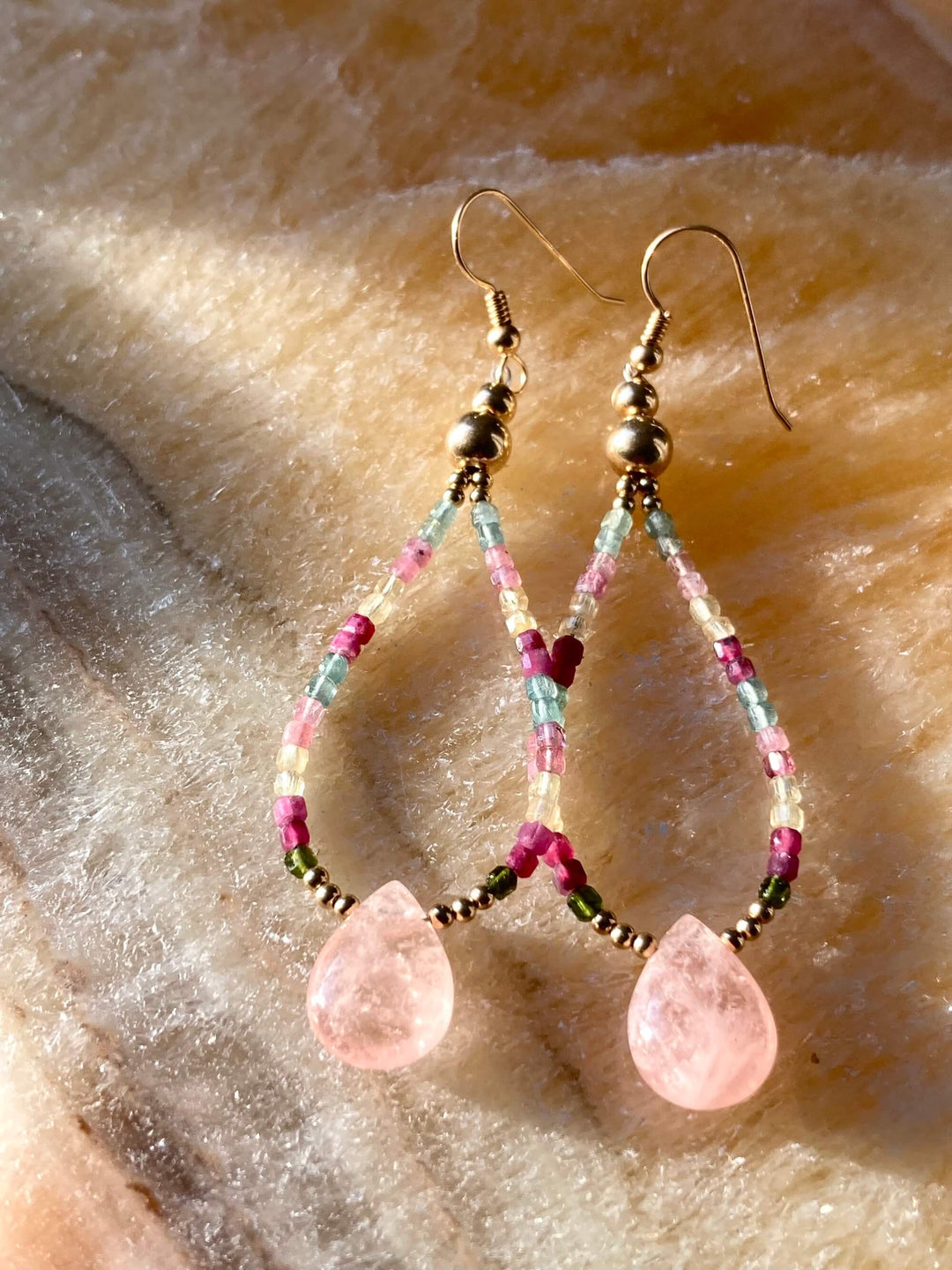 Light Of Aloha Morganite & Watermelon Tourmaline Earrings