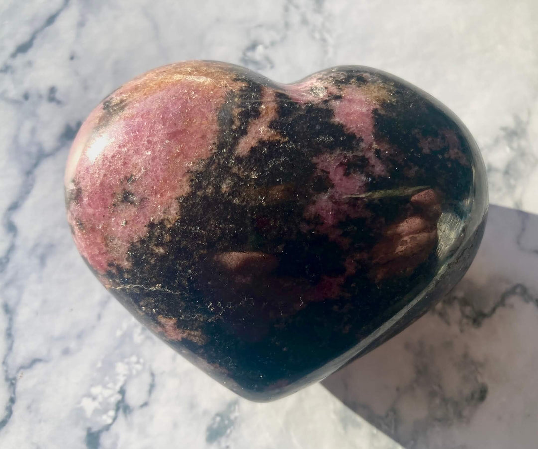 Rhodonite Crystal Heart