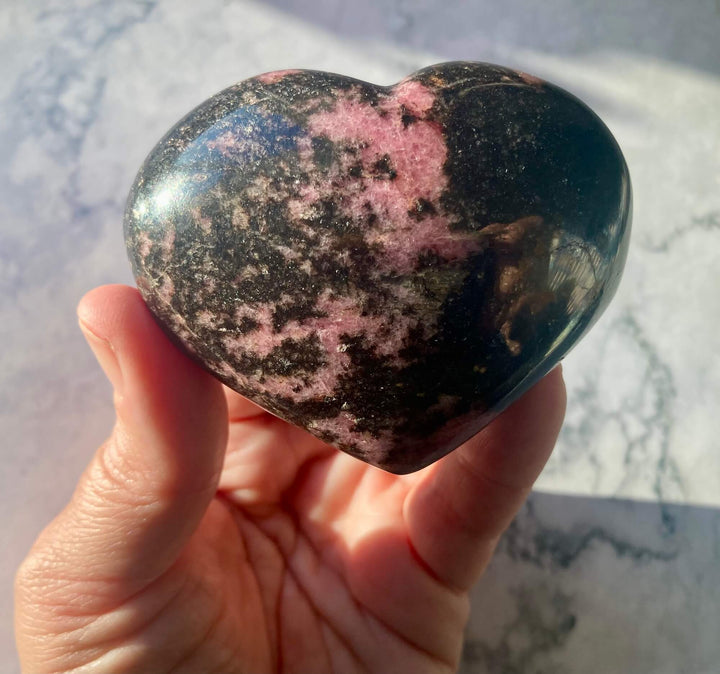 Rhodonite Crystal Heart