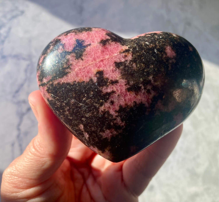 Rhodonite Crystal Heart