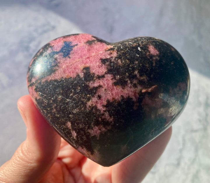 Rhodonite Crystal Heart