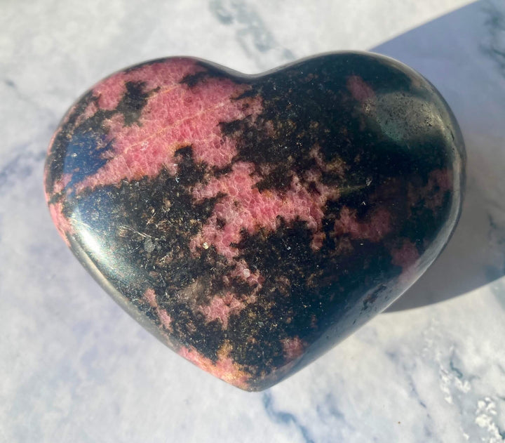 Rhodonite Crystal Heart