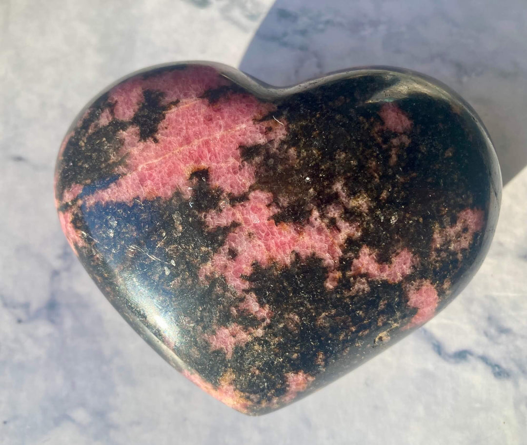 Rhodonite Crystal Heart