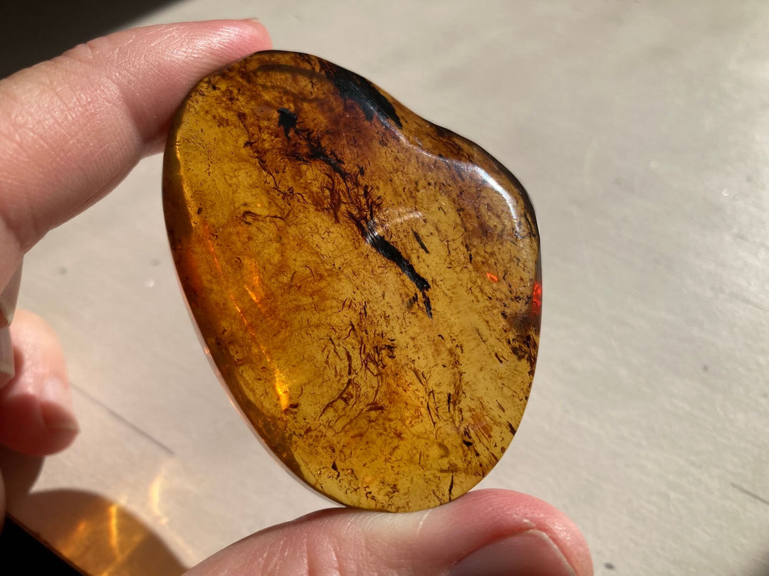 Amber Crystal Specimen