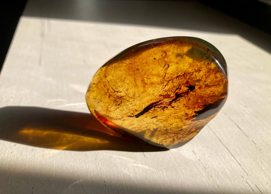 Amber Crystal Specimen