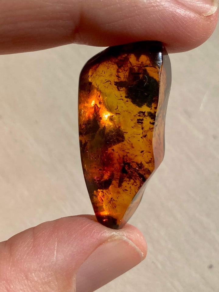 Amber Crystal Specimen (Rare Red Mayan Amber)