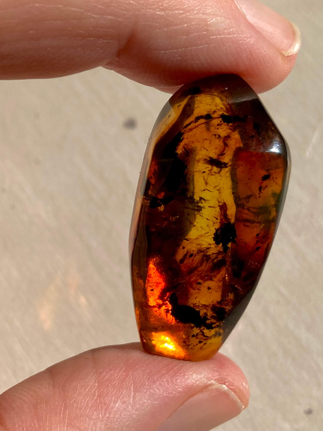 Amber Crystal Specimen (Rare Red Mayan Amber)