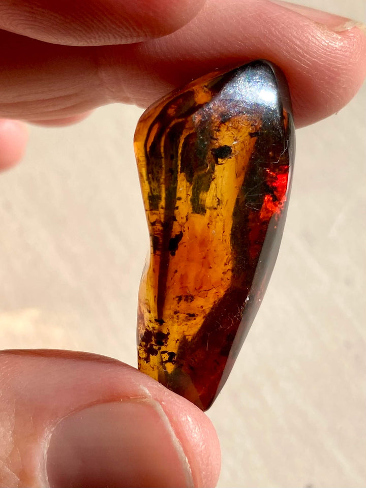 Amber Crystal Specimen (Rare Red Mayan Amber)