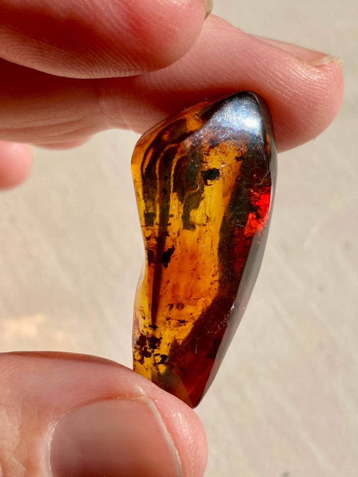 Amber Crystal Specimen (Rare Red Mayan Amber)