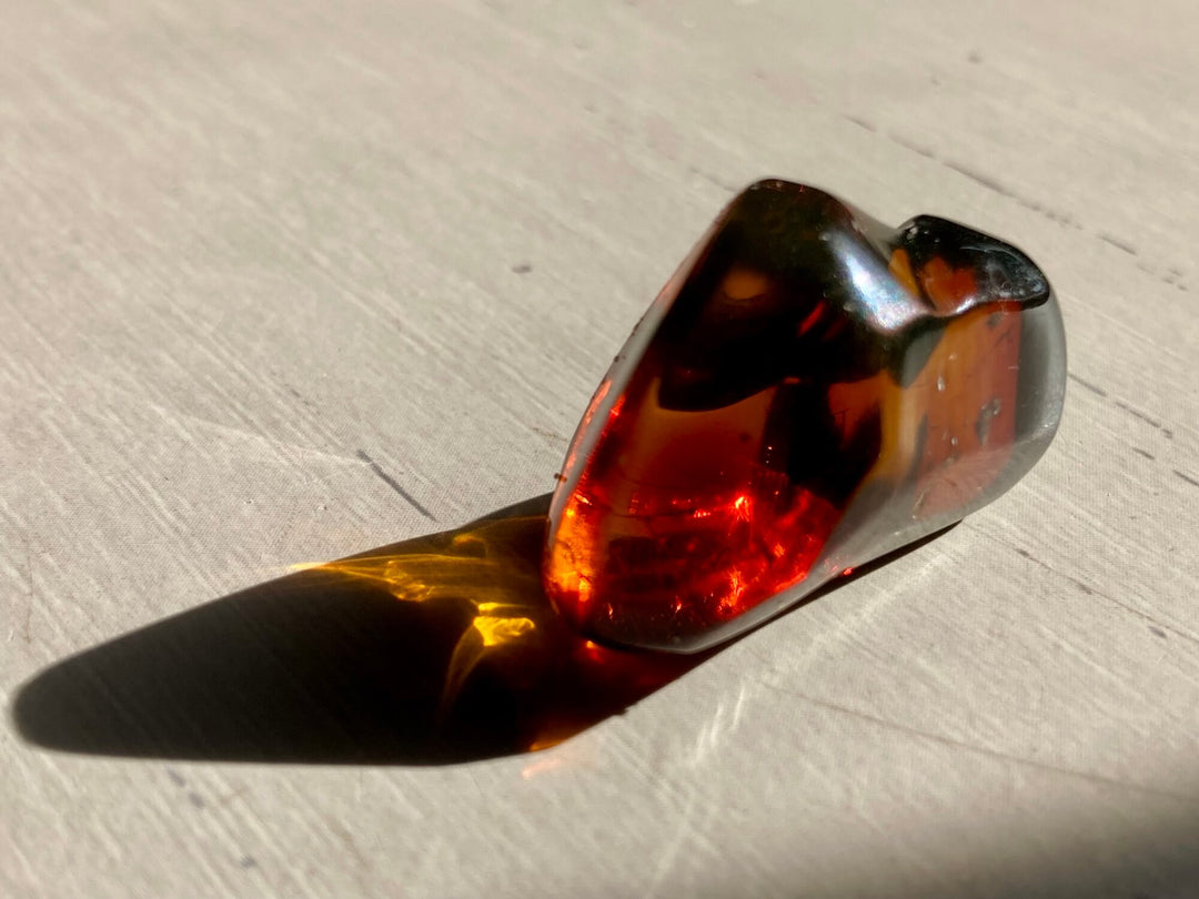 Amber Crystal Specimen (Rare Red Mayan Amber)