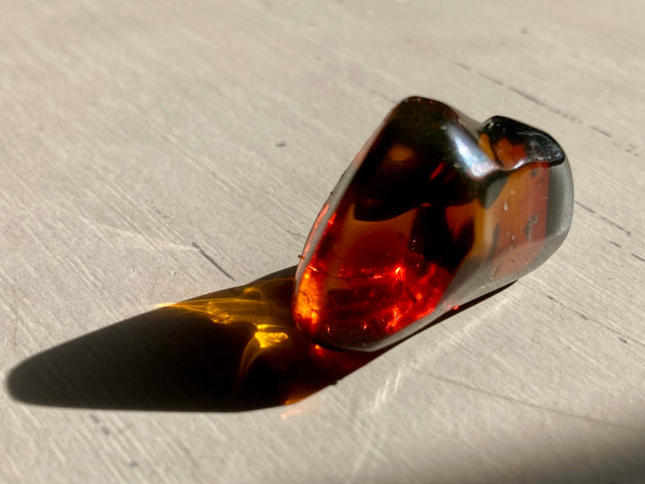 Amber Crystal Specimen (Rare Red Mayan Amber)