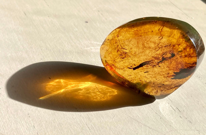 Amber Crystal Specimen