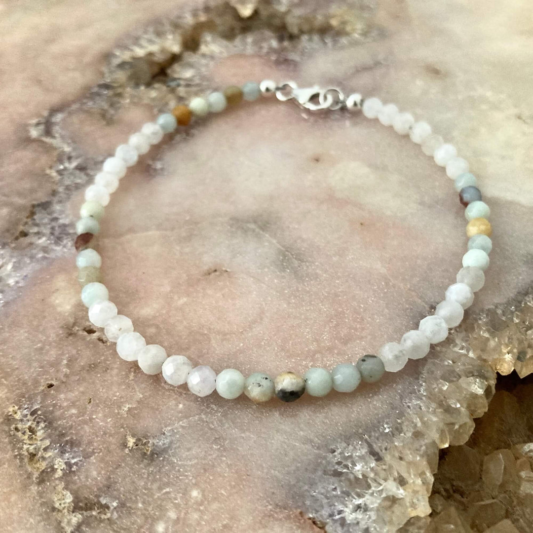 Amazonite & Moonstone Anklet