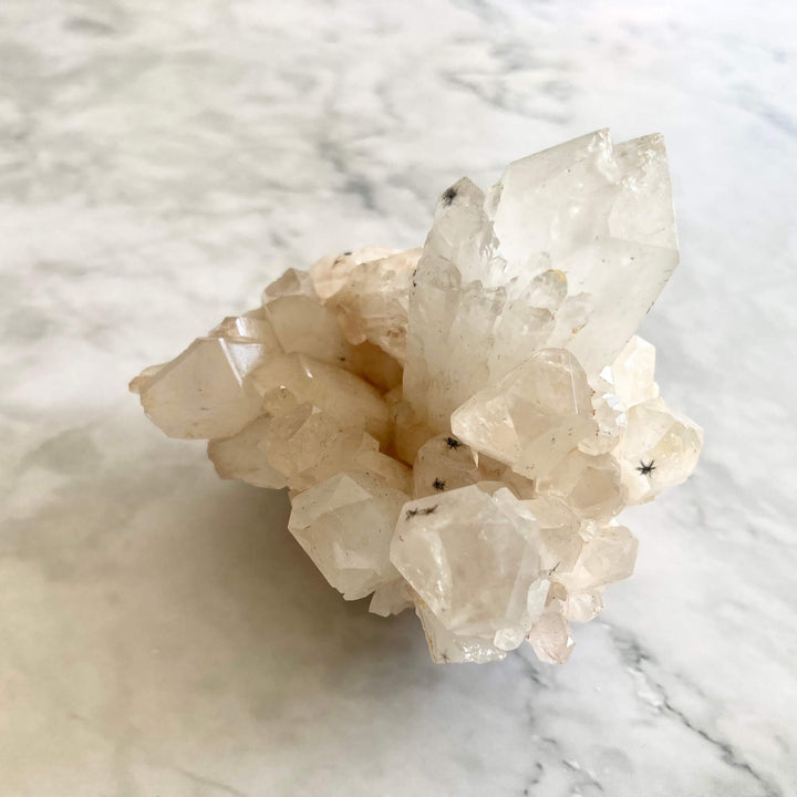 Star Hollandite Quartz Crystal Cluster