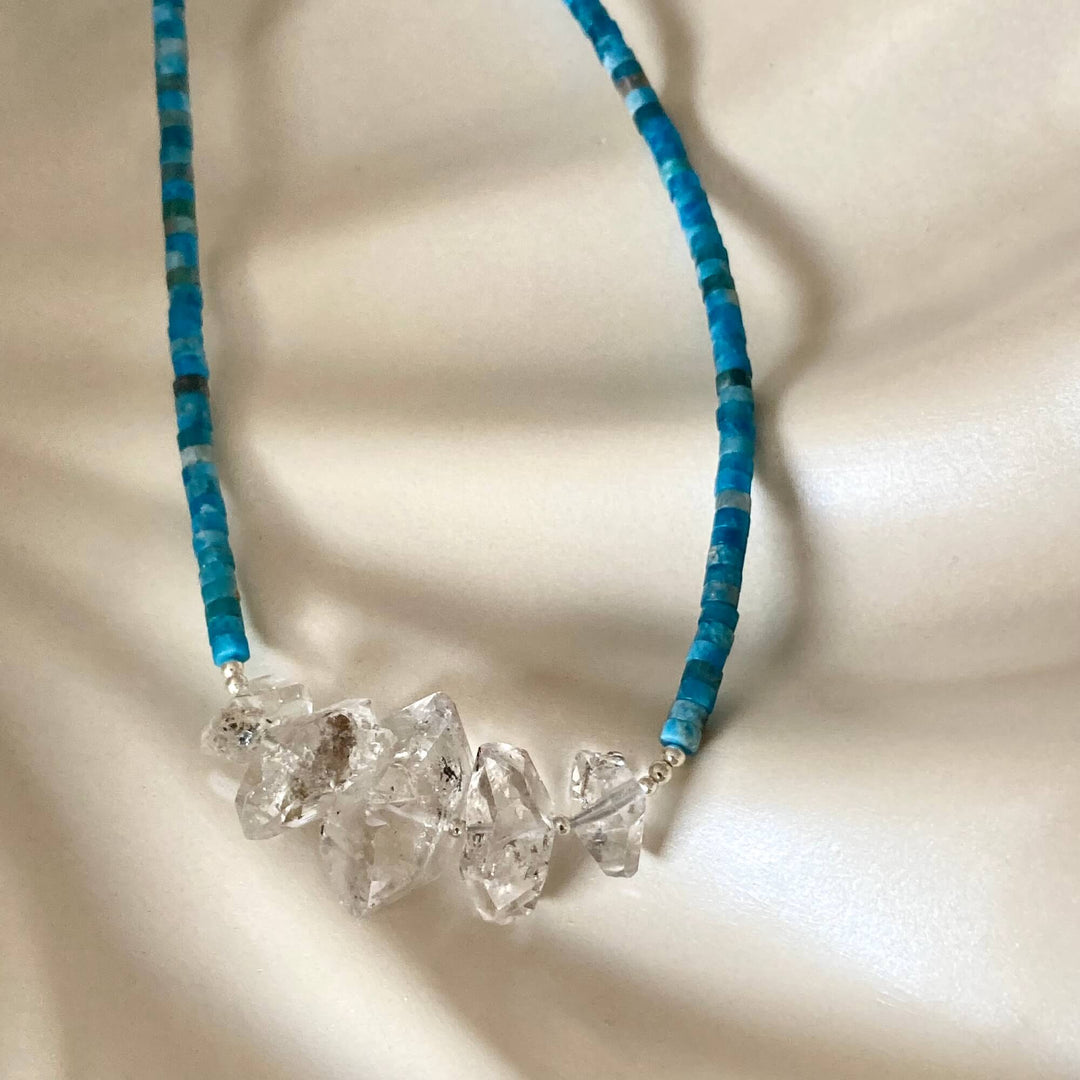 Healers Apatite & Herkimer Diamond Statement Necklace