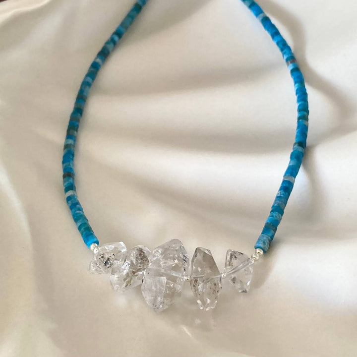Healers Apatite & Herkimer Diamond Statement Necklace