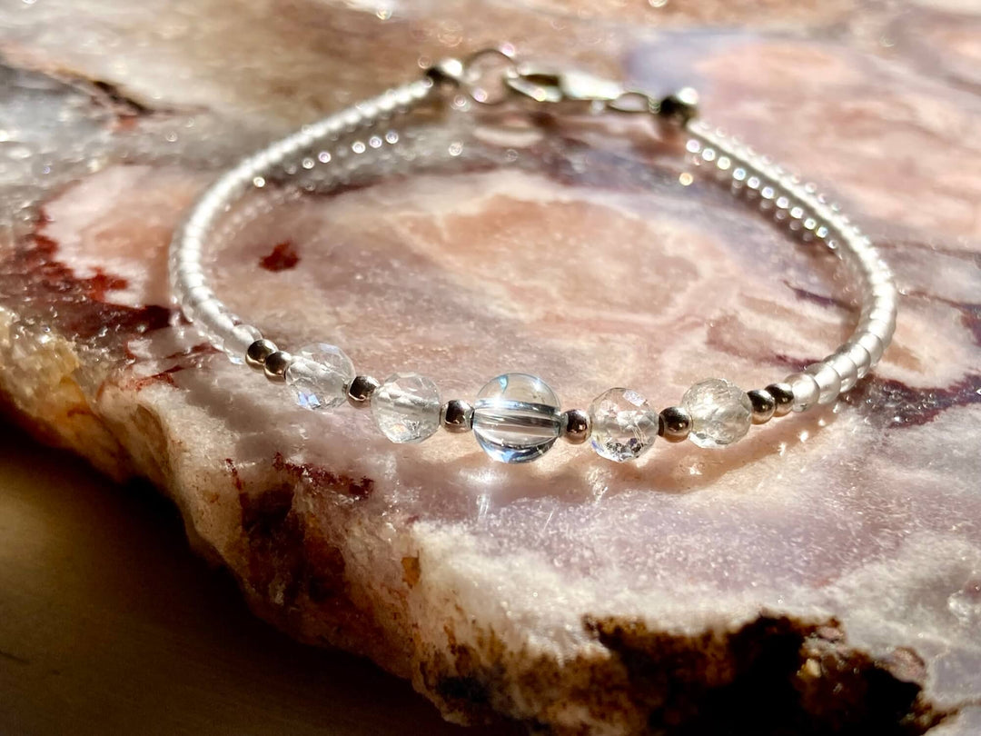November birthstone topaz crystal bracelet