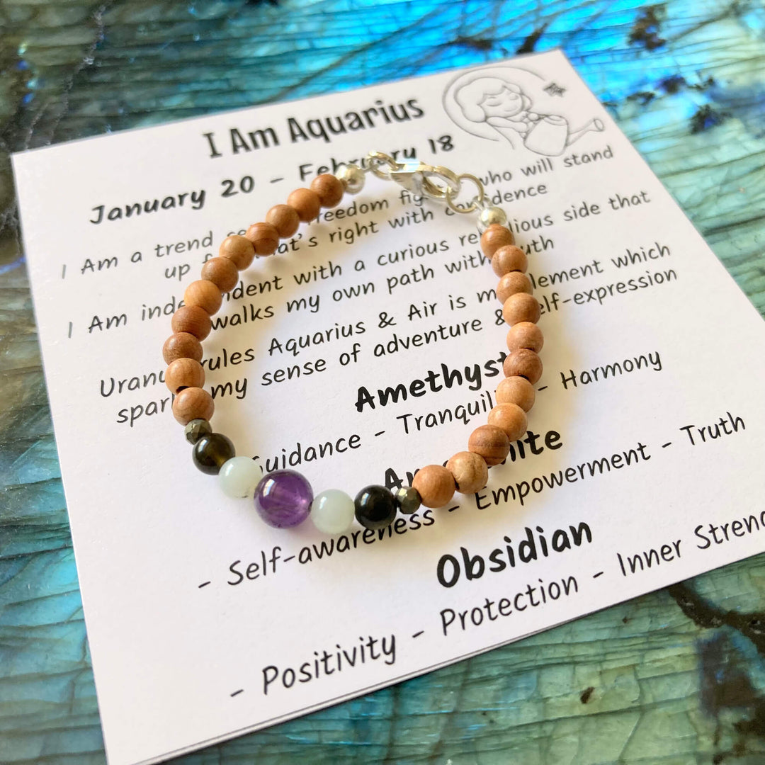 Aquarius Boys Zodiac Bracelet