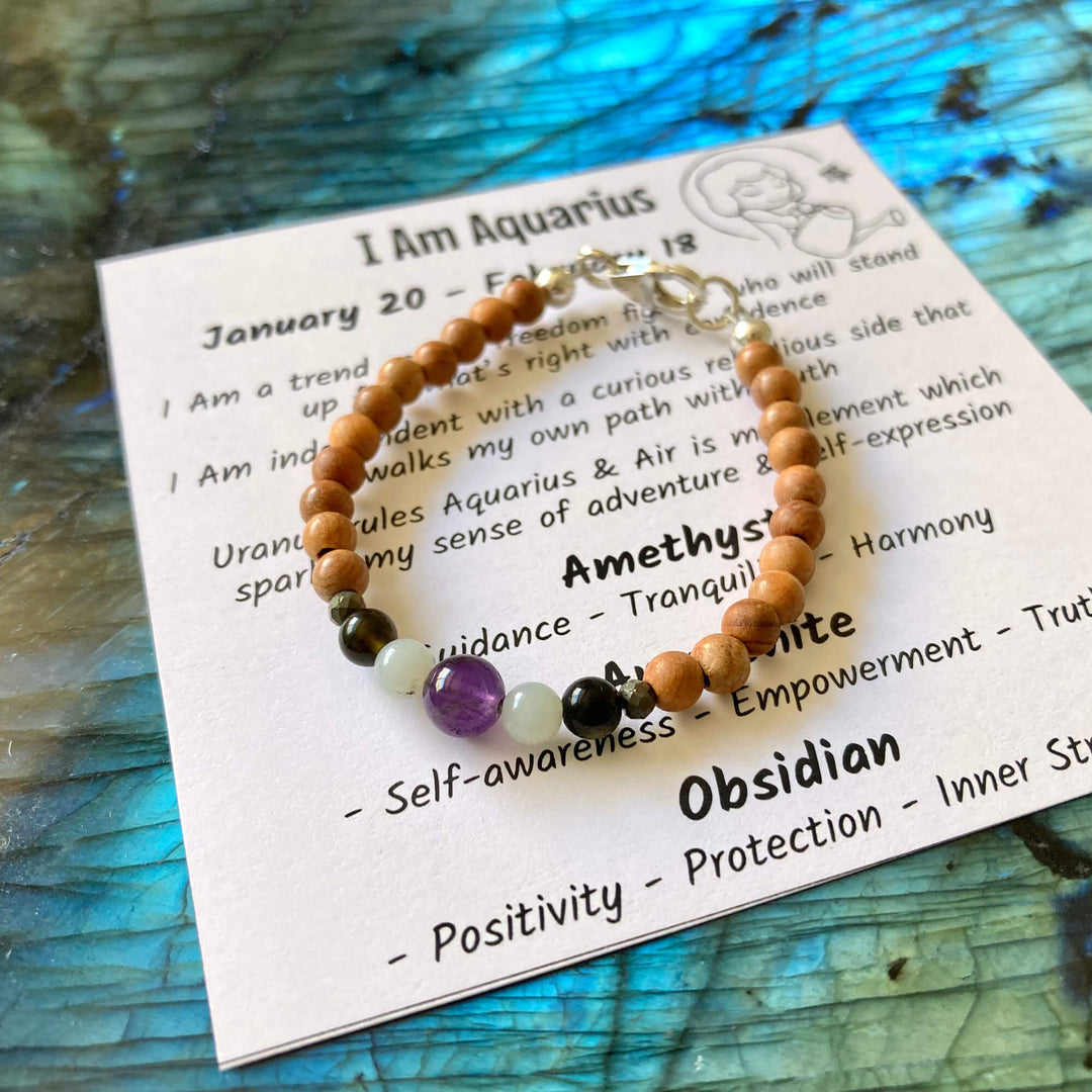 Aquarius Boys Zodiac Bracelet for kids