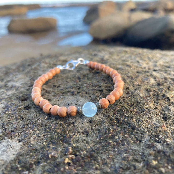 Boys Aquamarine Birthstone Bracelet