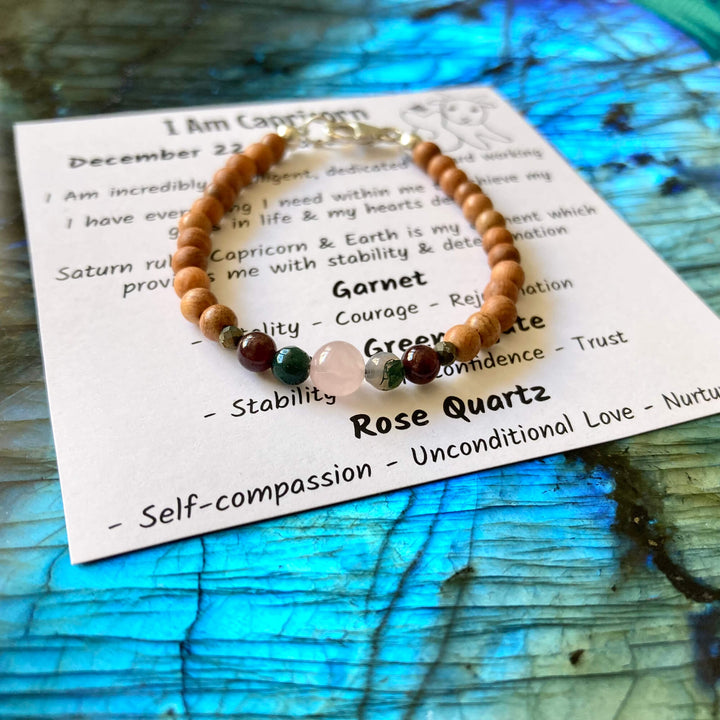 Capricorn Boys crystal Zodiac Bracelet