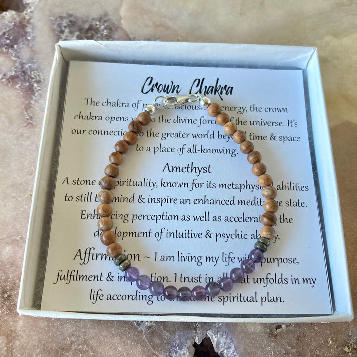 Crown chakra healing bracelet