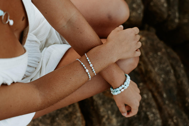 Moonstone & Larimar Bracelet