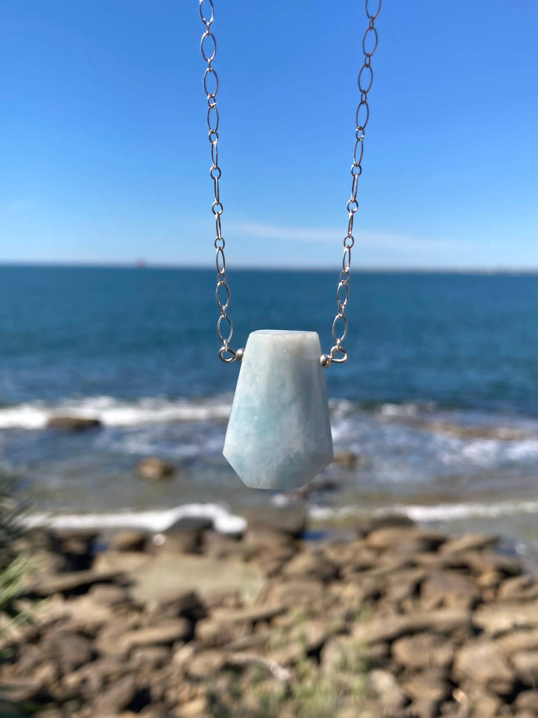 I Am Courageous, Aquamarine Necklace