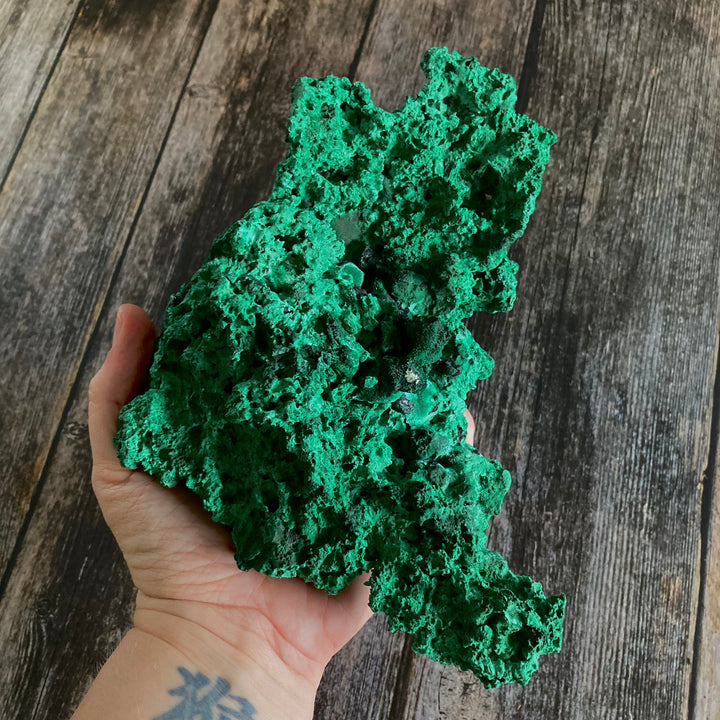 Silky Malachite Crystal Specimen