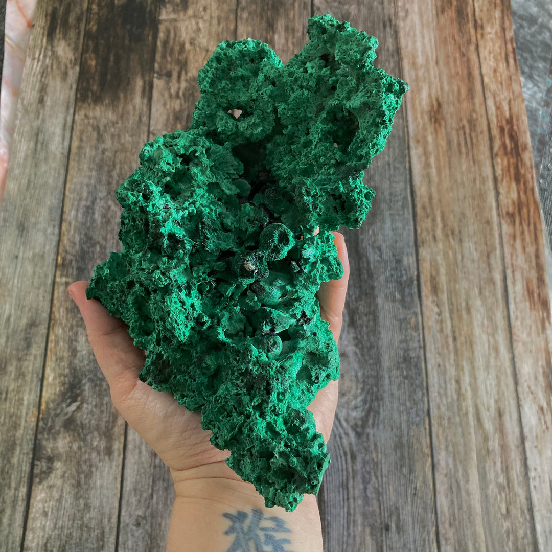 Silky Malachite Crystal Specimen