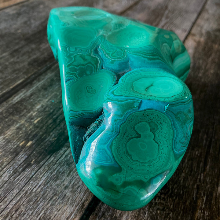 Standing Malachite & Chrysocolla Crystal Freeform