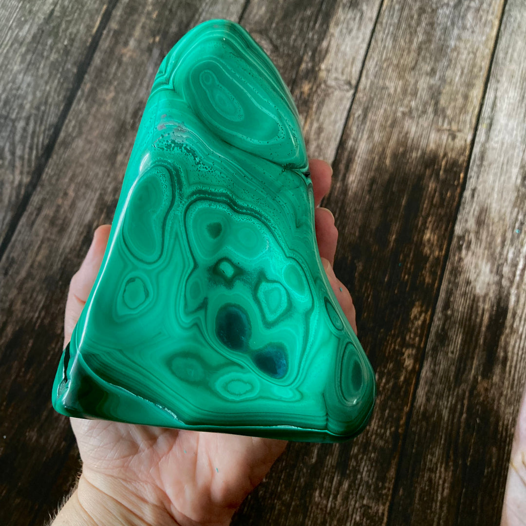 Standing Malachite & Chrysocolla Crystal Freeform