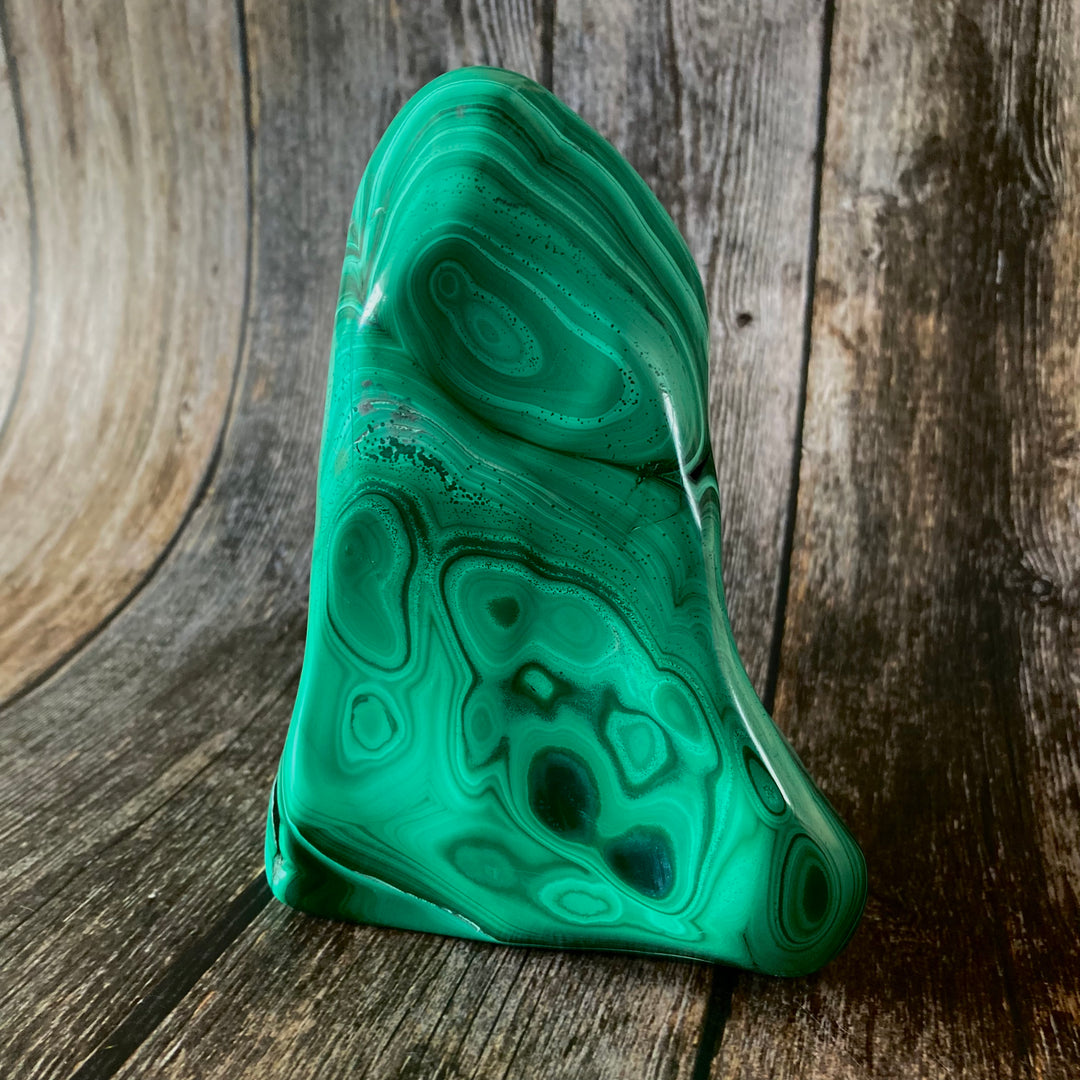 Standing Malachite & Chrysocolla Crystal Freeform