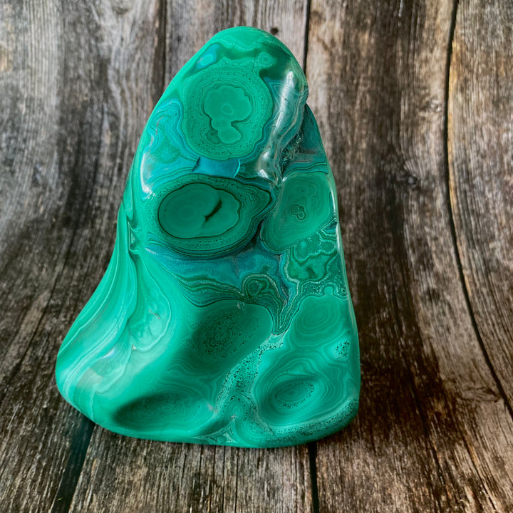 Standing Malachite & Chrysocolla Crystal Freeform